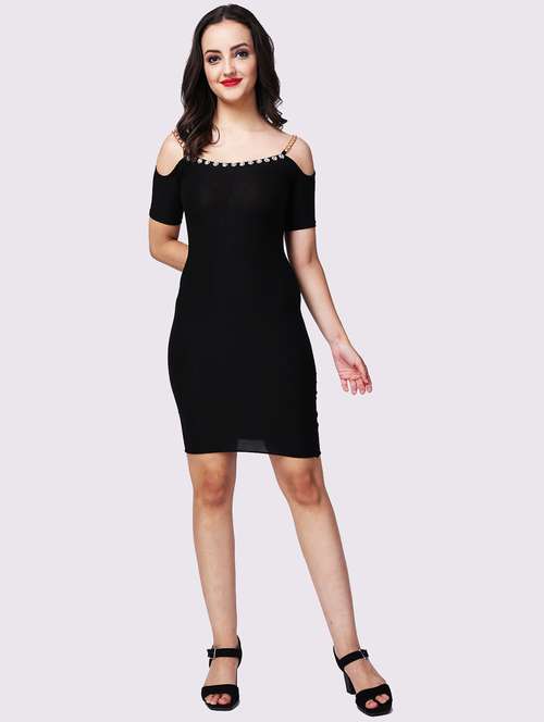 women cold shoulder shoulder strap bodycon dress - 22054167 -  Standard Image - 0