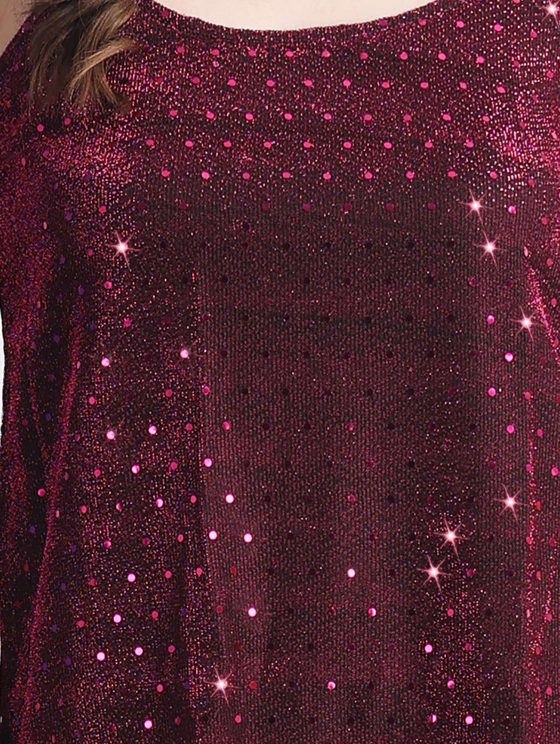 women sequined shoulder strapt a-line dress - 22054170 -  Standard Image - 3