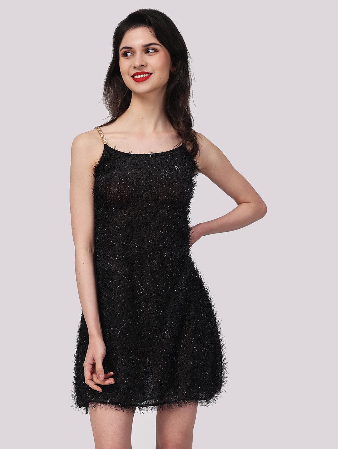 women self designed shoulder strap a-line dress - 22054188 - Standard Image - 3