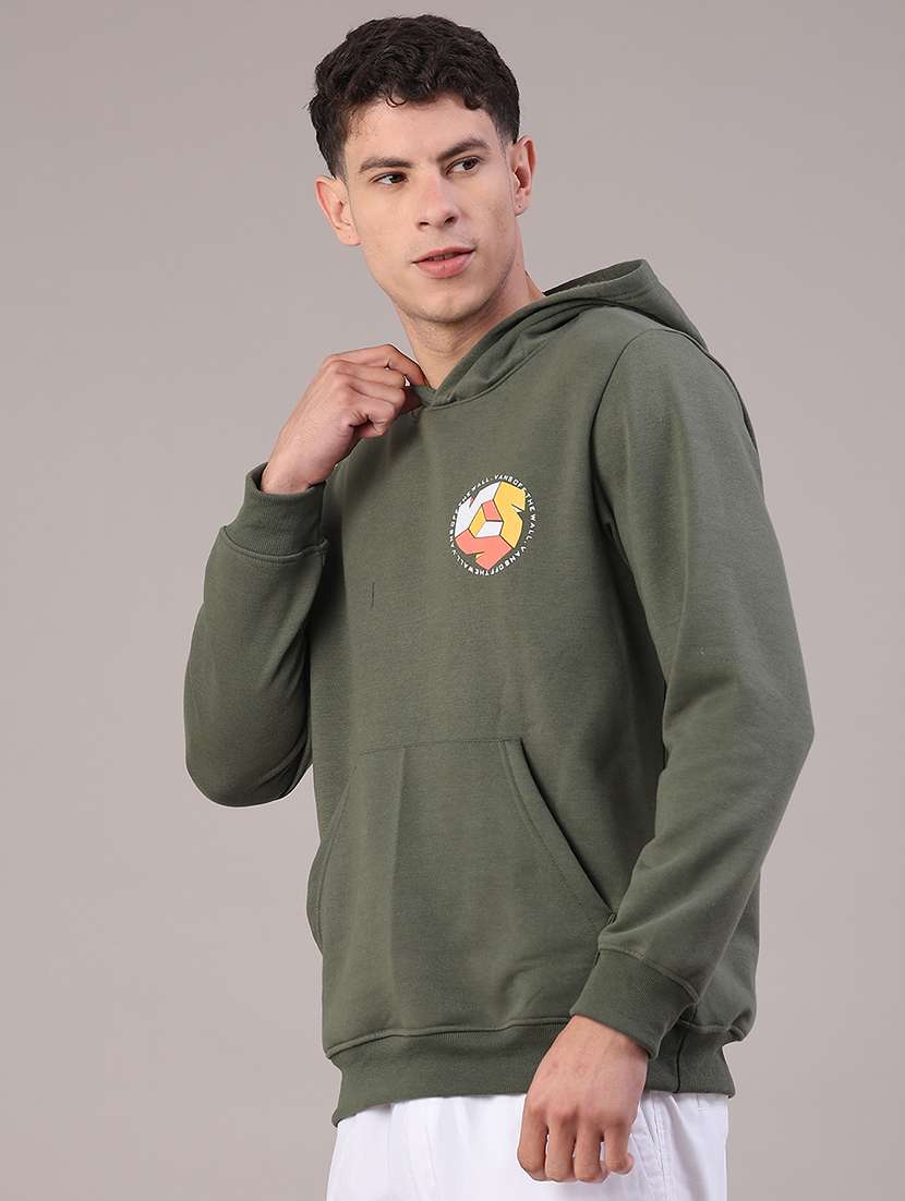 men printed long sleeve hooded sweatshirt - 22054222 -  Standard Image - 3