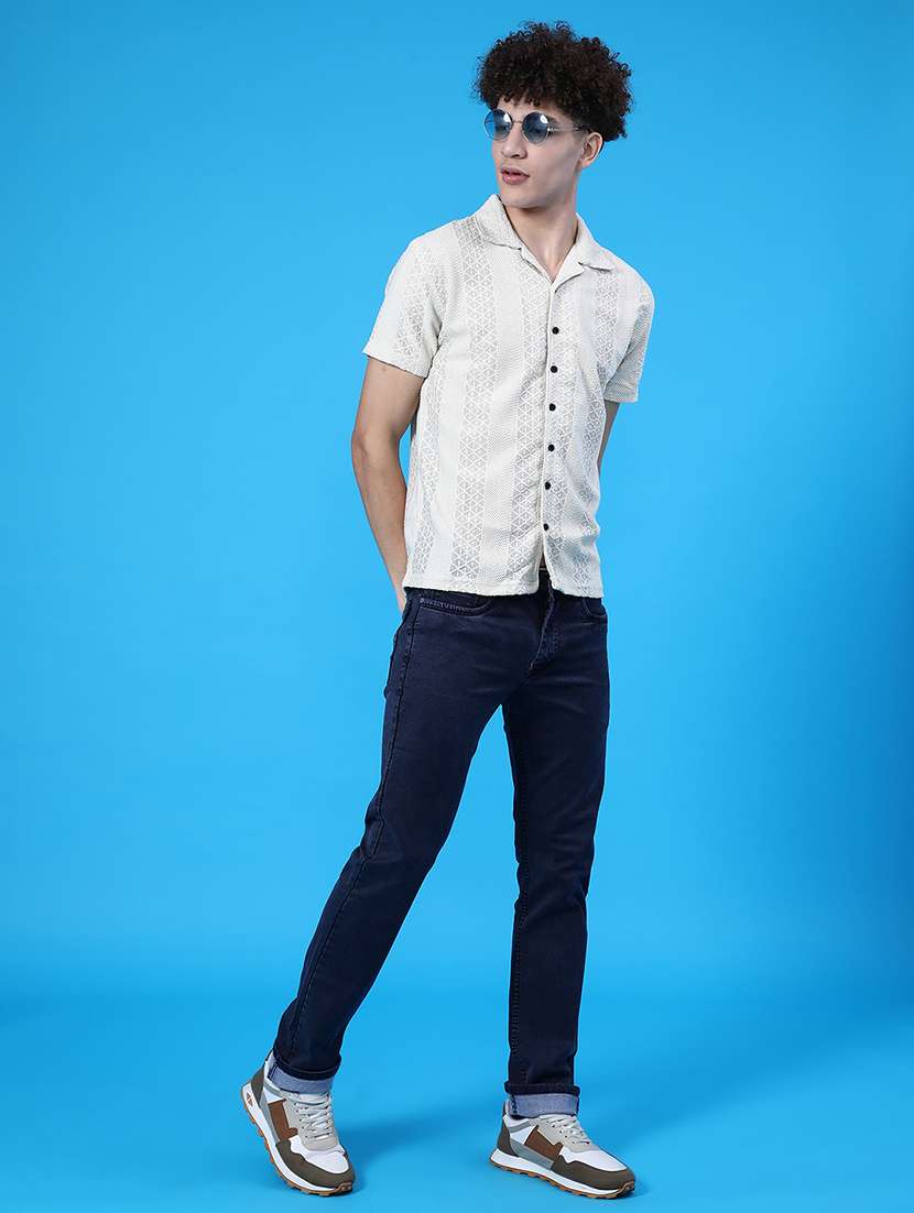 men self design short sleeve regular fit casual shirt - 22054308 -  Standard Image - 5