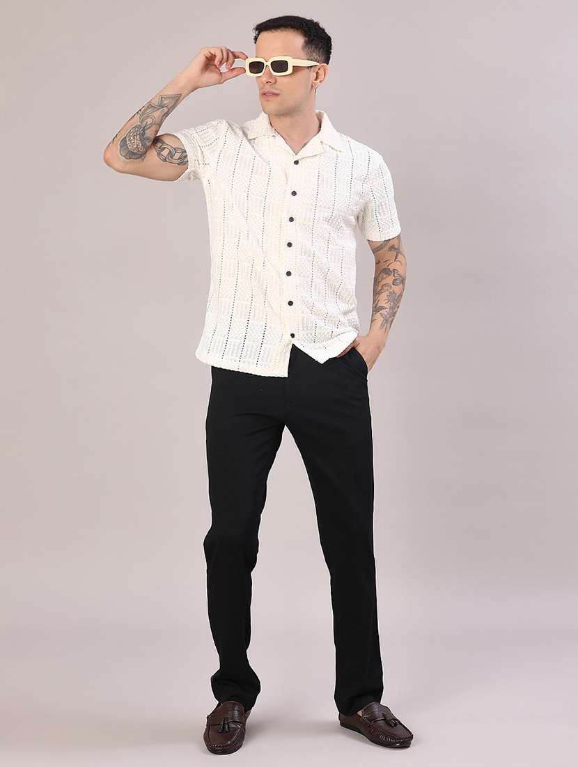 men self design short sleeve regular fit casual shirt - 22054394 -  Standard Image - 5