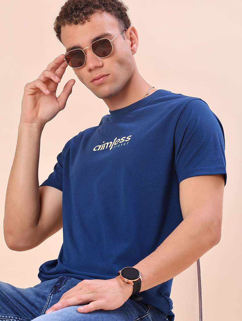 men printed short sleeve regular fit t-shirt