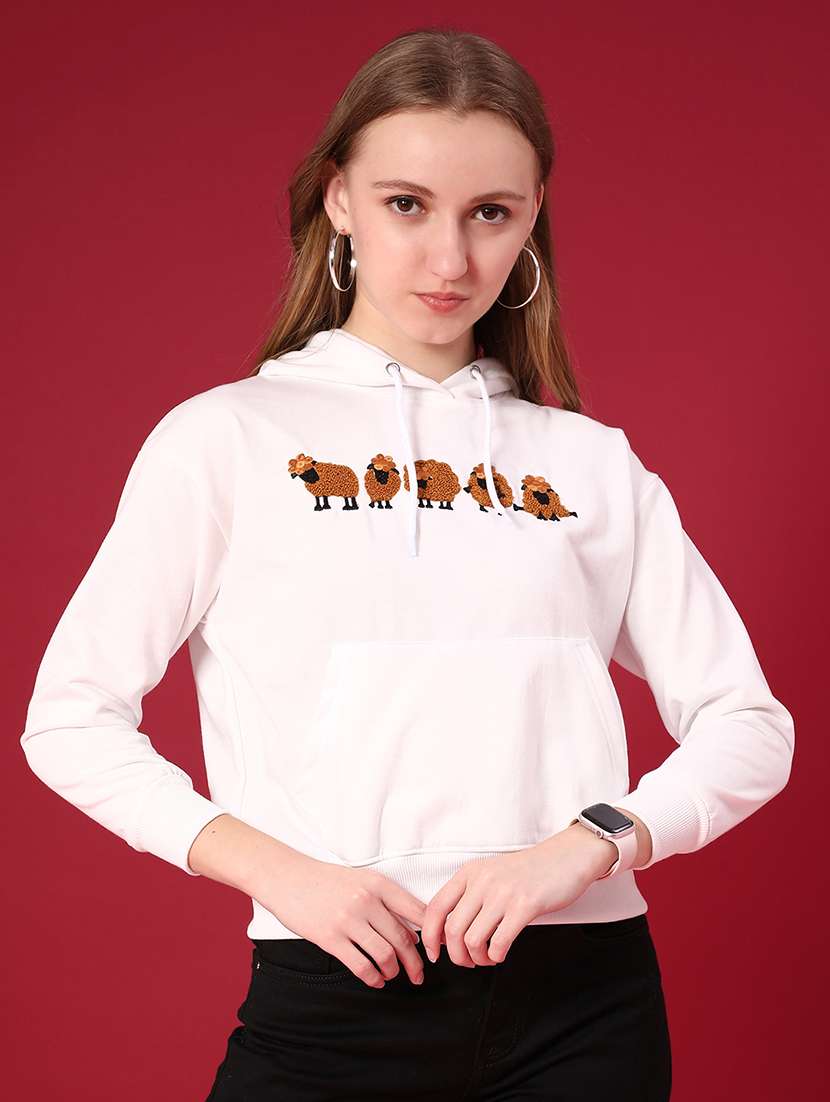 women printed long sleeve sweatshirt