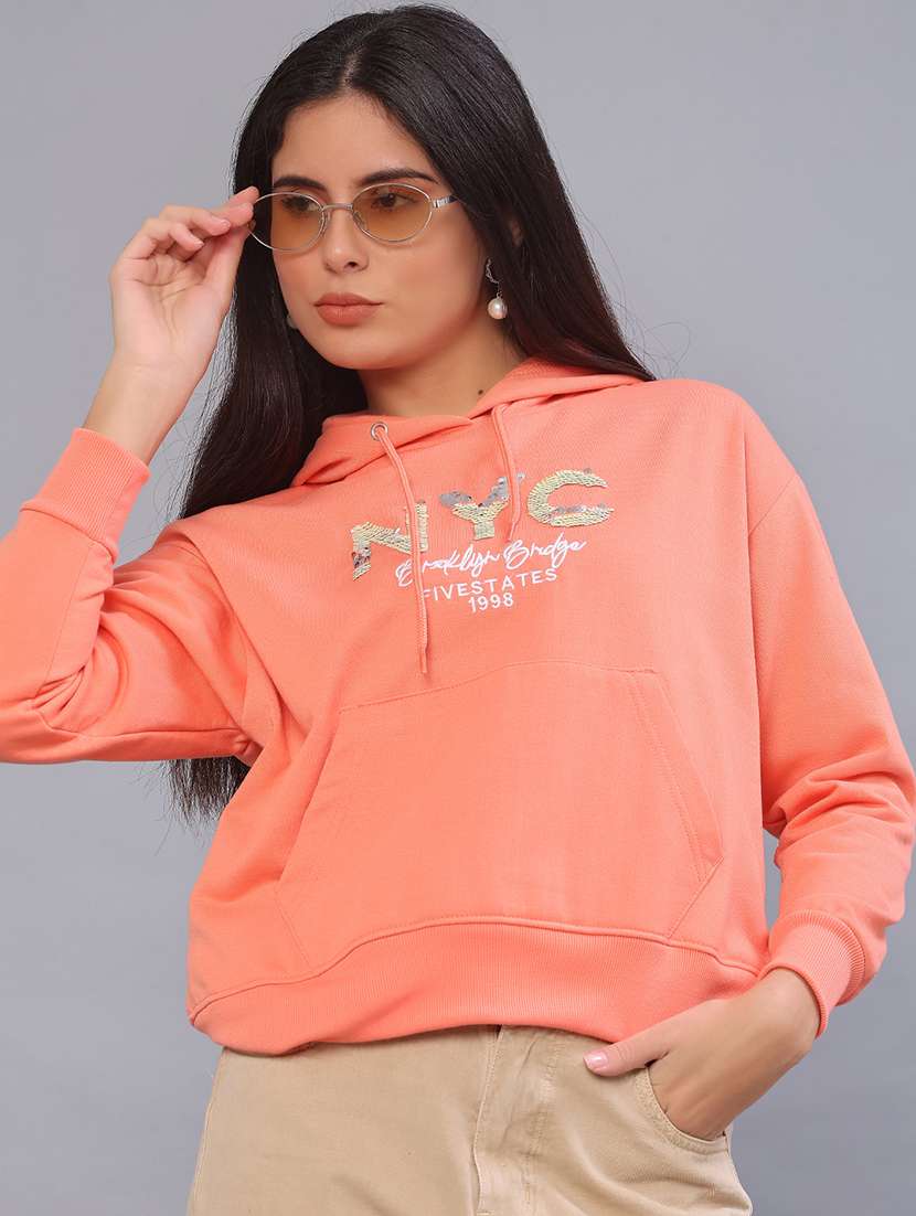 women printed long sleeve sweatshirt