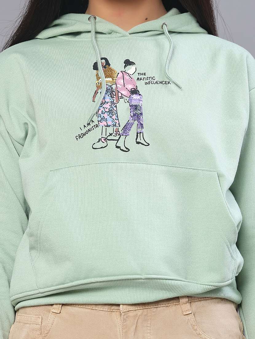 women printed long sleeve sweatshirt - 22054477 -  Standard Image - 5