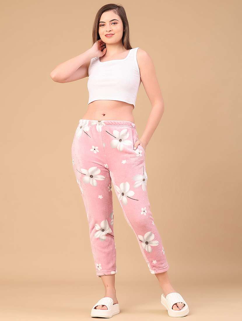 Women Floral Print Mid Rise Pajama - 22054493 -  Standard Image - 5
