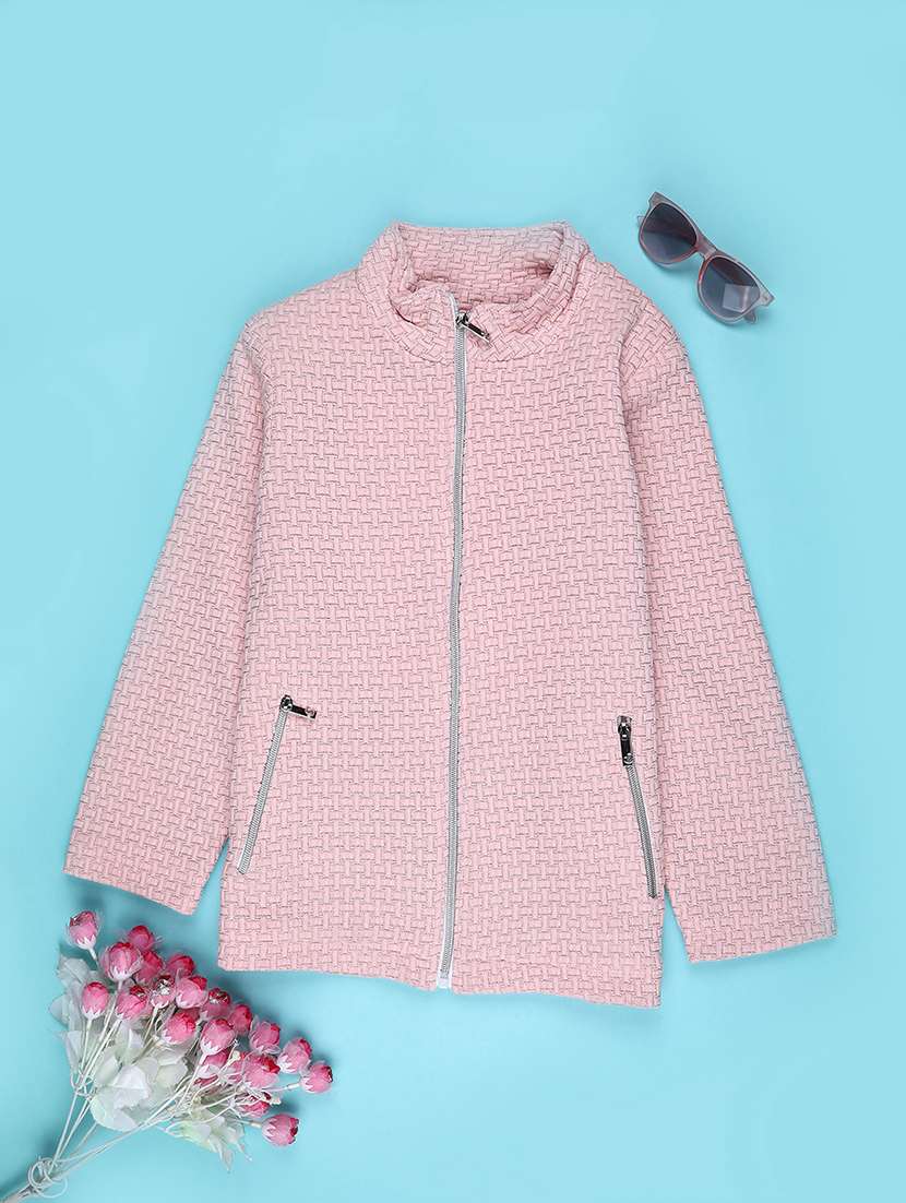 girls self designed long sleeve jacket