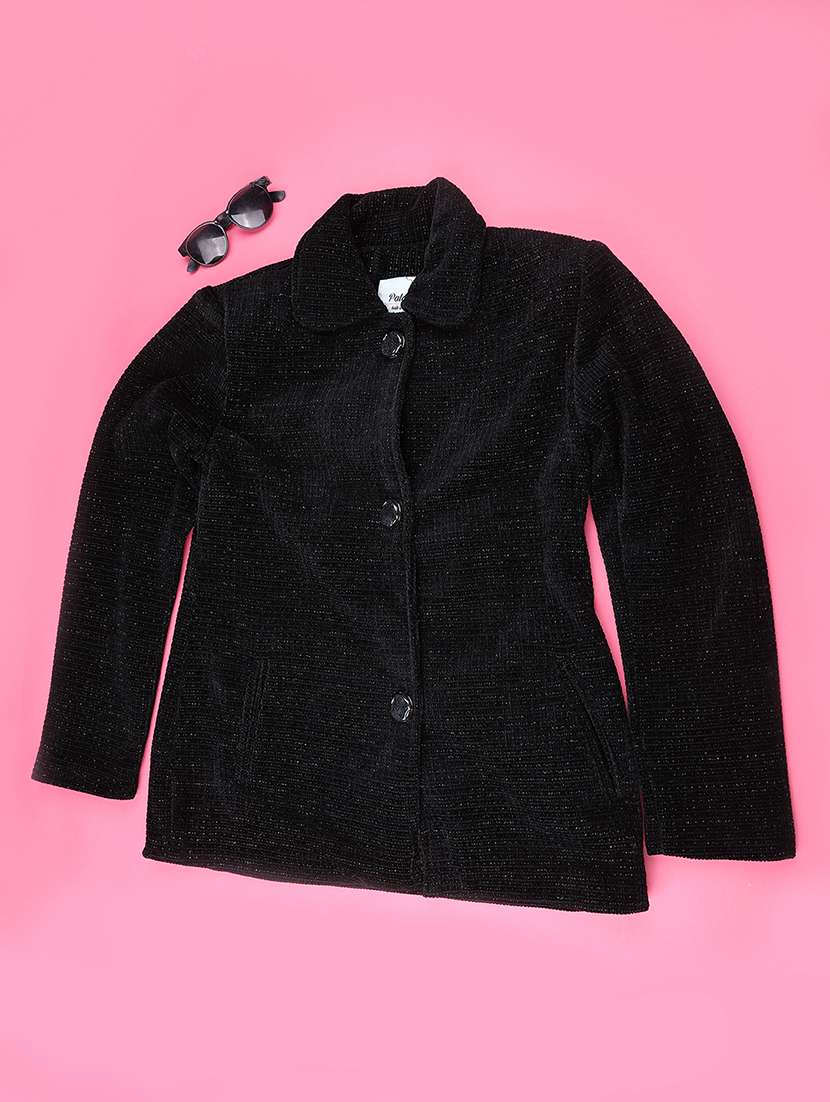 women solid long sleeve trench coat