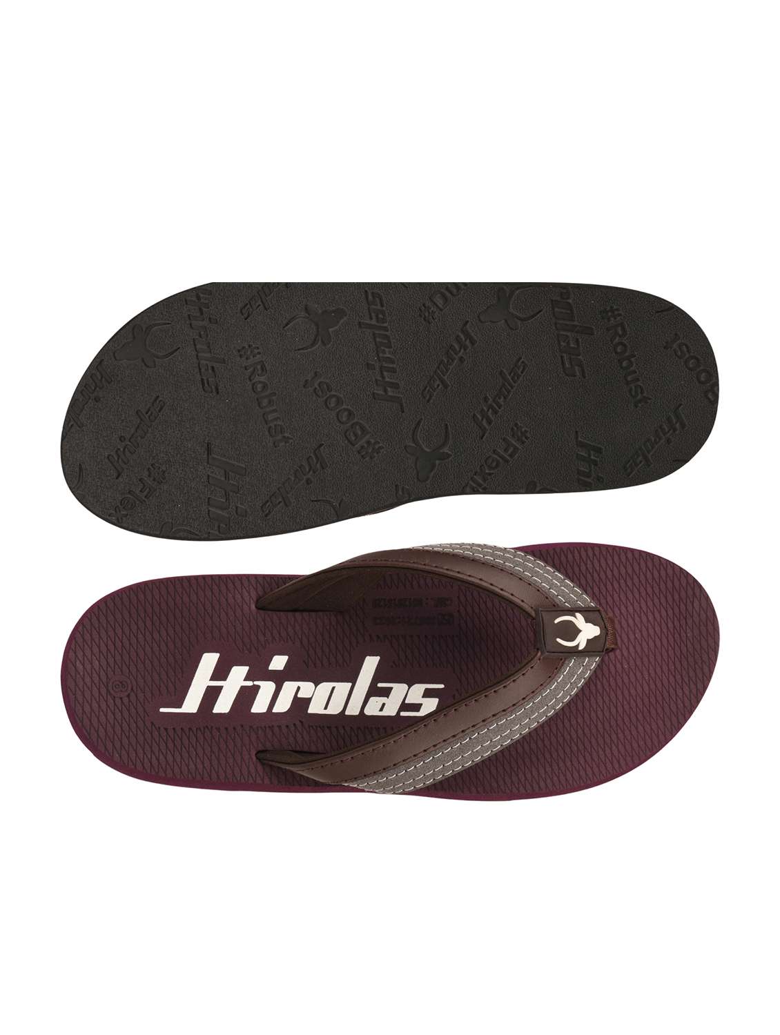 men brown toe separator flip flop - 22054980 -  Standard Image - 5