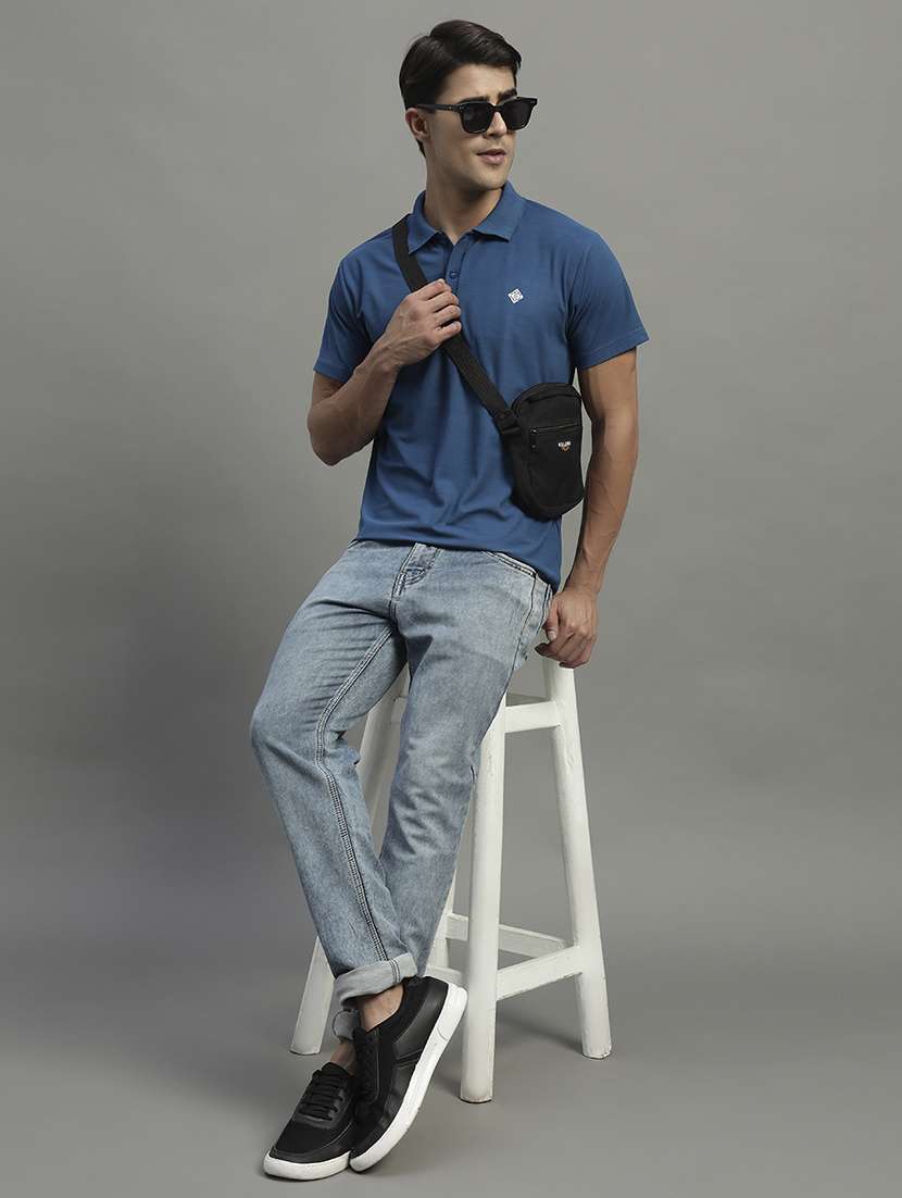 men solid short sleeve regular fit polo t-shirt - 22054982 -  Standard Image - 3