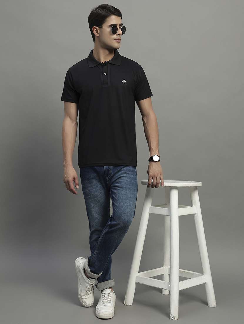 men solid short sleeve regular fit polo t-shirt - 22054984 -  Standard Image - 3