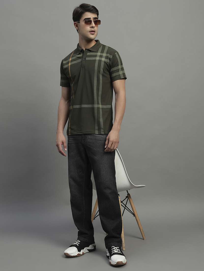 men printed short sleeve regular fit polo t-shirt - 22055004 -  Standard Image - 3