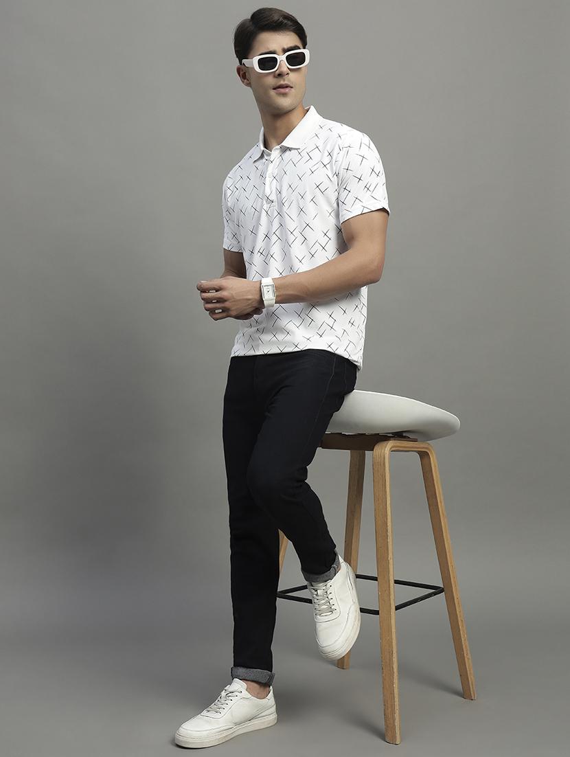 men printed short sleeve regular fit polo t-shirt - 22055009 - Standard Image - 3