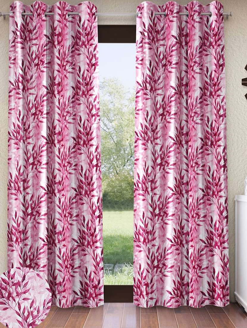 pack of 2 floral printed 7 feet door curtains - 22055018 - Zoom Image - 0