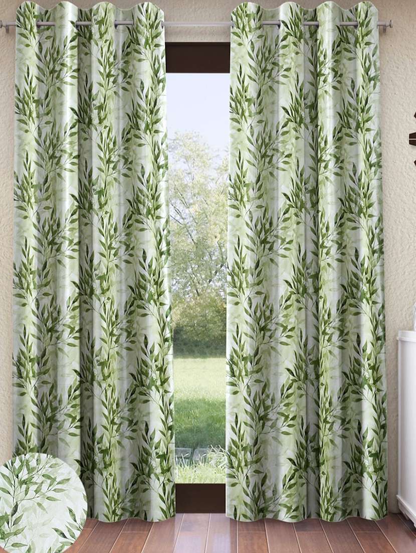 pack of 2 printed 7 feet door curtains