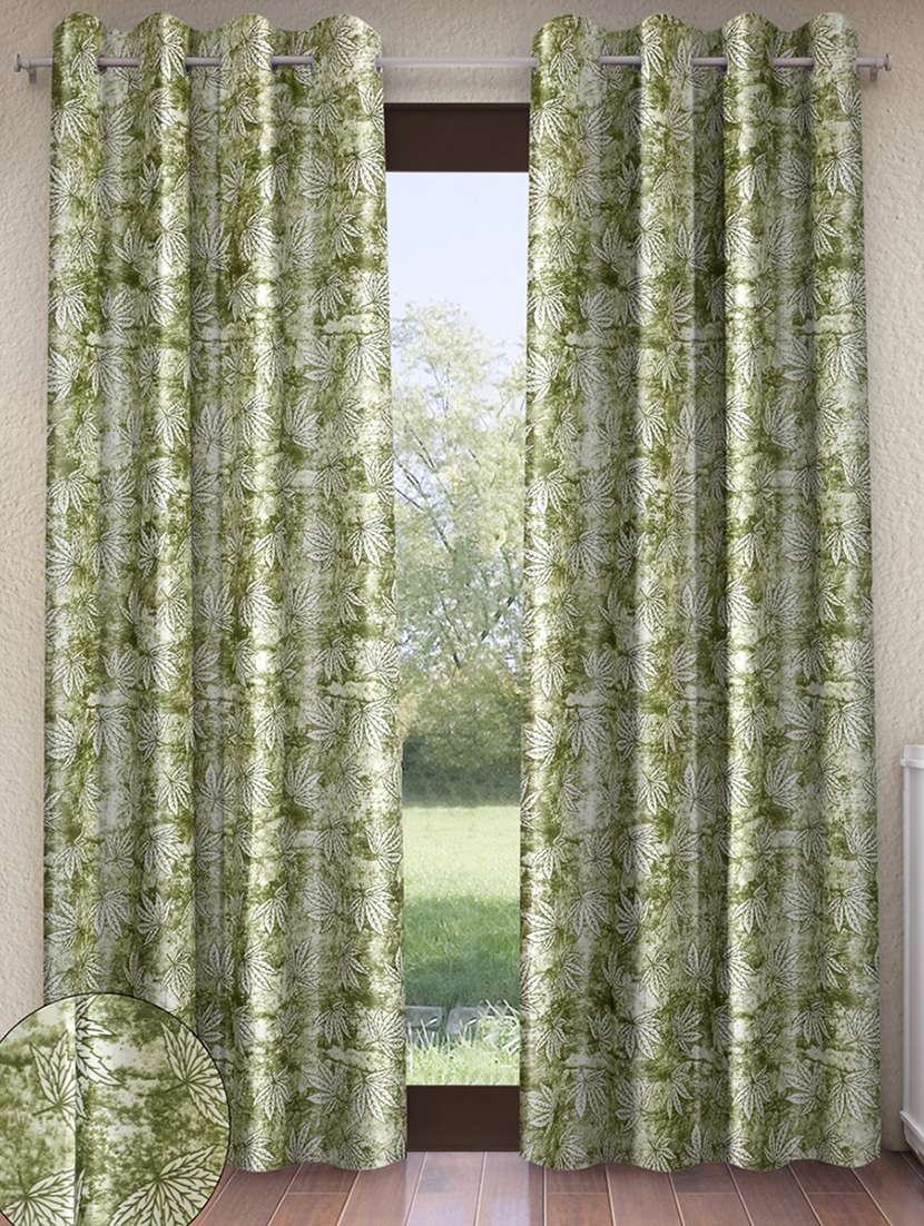 pack of 2 printed 7 feet door curtains