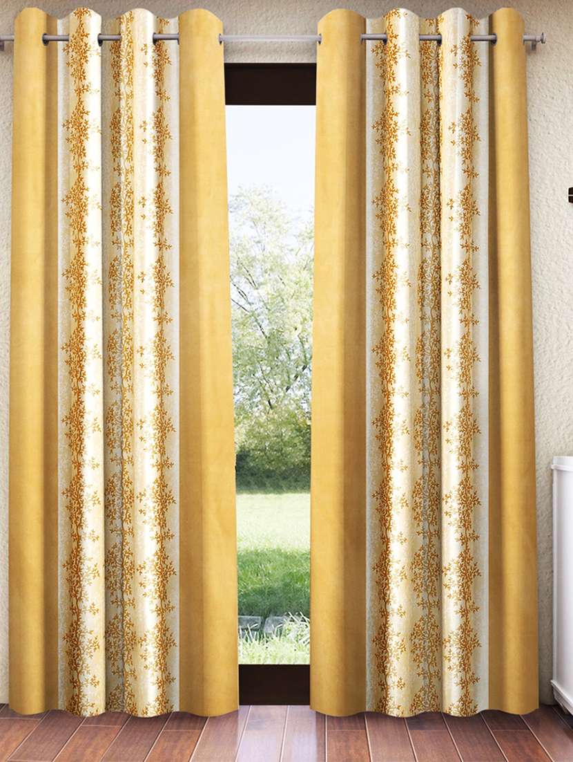 pack of 2 printed 7 feet door curtains