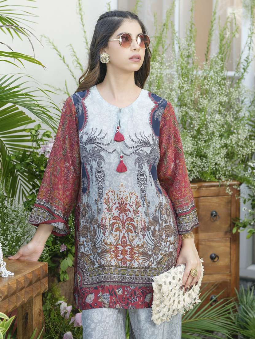 women long sleeve regular fit ethnic co-ord set - 22055045 - Standard Image - 3