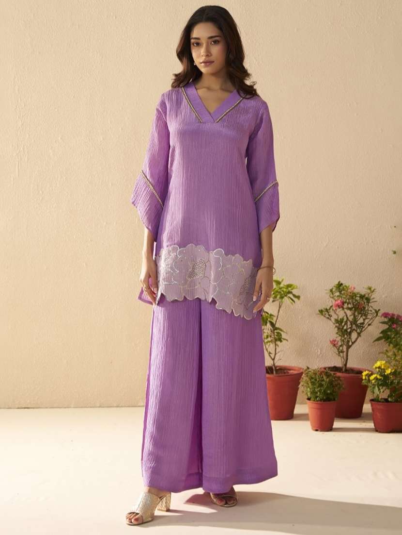 women three quarter sleeve regular fit ethnic co-ord set - 22055052 -  Zoom Image - 0