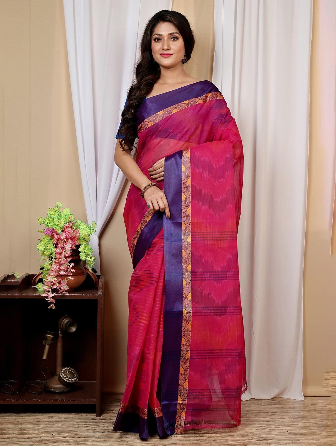 women self design handloom saree - 22055496 - Zoom Image - 0