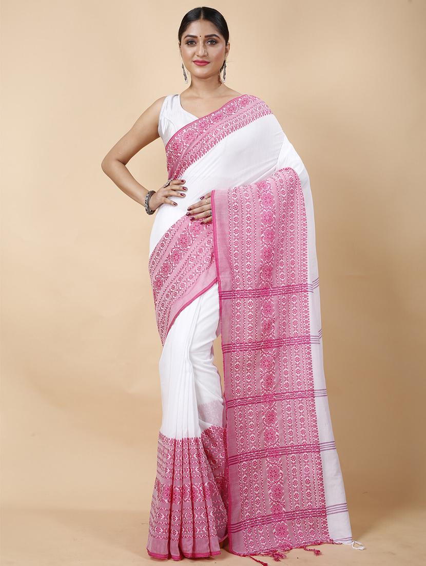 multi colored cotton handloom saree - 22055577 - Zoom Image - 0