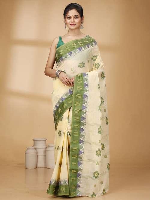 yellow cotton tant saree - 22055609 -  Standard Image - 0