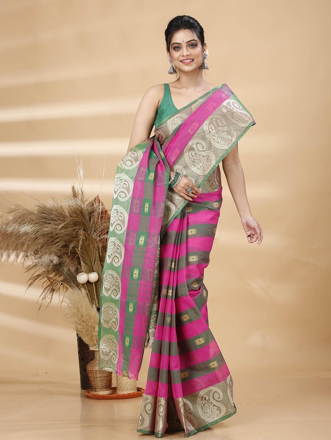 women self design handloom saree - 22055925 - Standard Image - 3