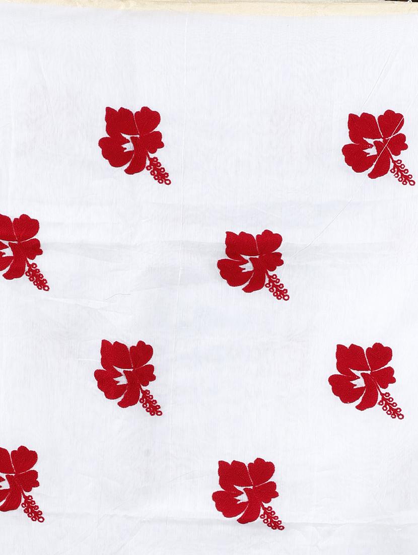 white cotton printed saree - 22056336 - Standard Image - 5