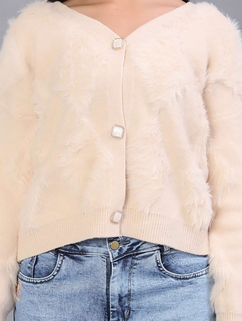 women self design long sleeve cardigan - 22057018 -  Standard Image - 5