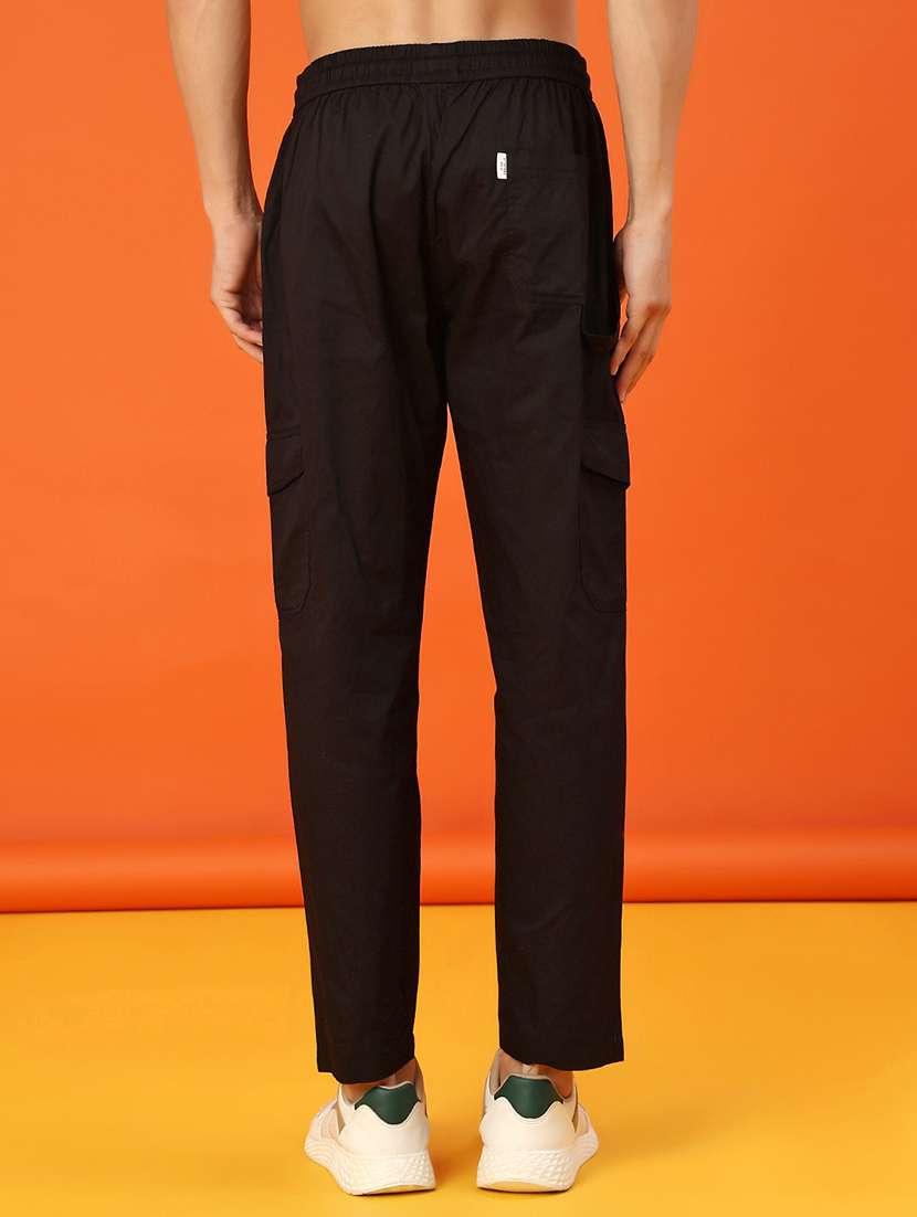 men solid mid rise cargo - 22057098 -  Standard Image - 3