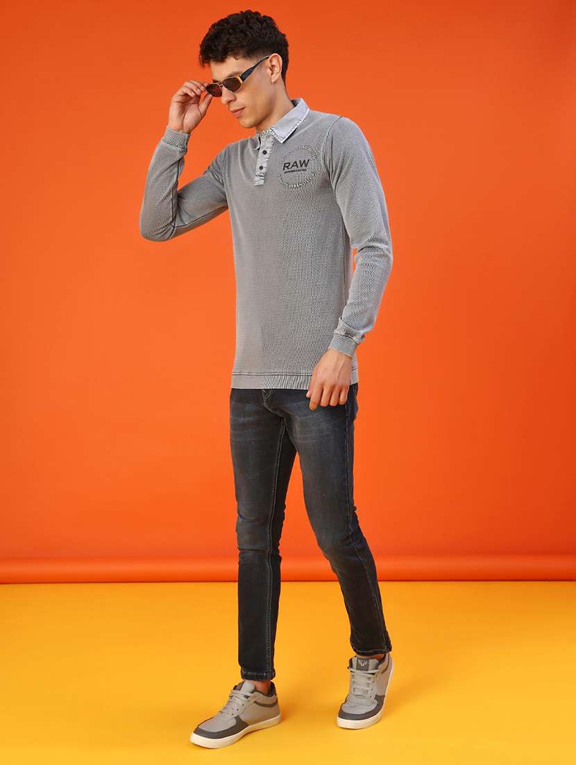 men solid long sleeve polo t-shirt - 22057245 -  Standard Image - 3
