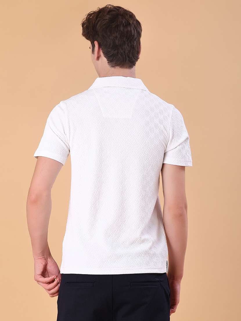 men self design short sleeve regular fit casual shirt - 22057374 -  Standard Image - 3