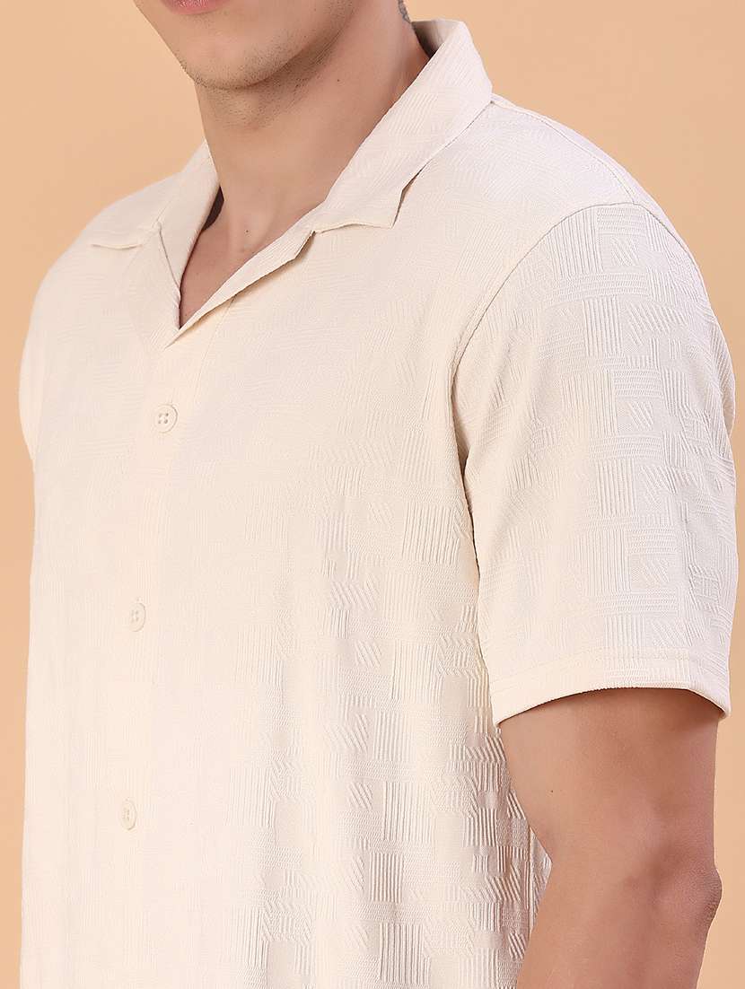 men self design short sleeve regular fit casual shirt - 22057378 -  Standard Image - 5