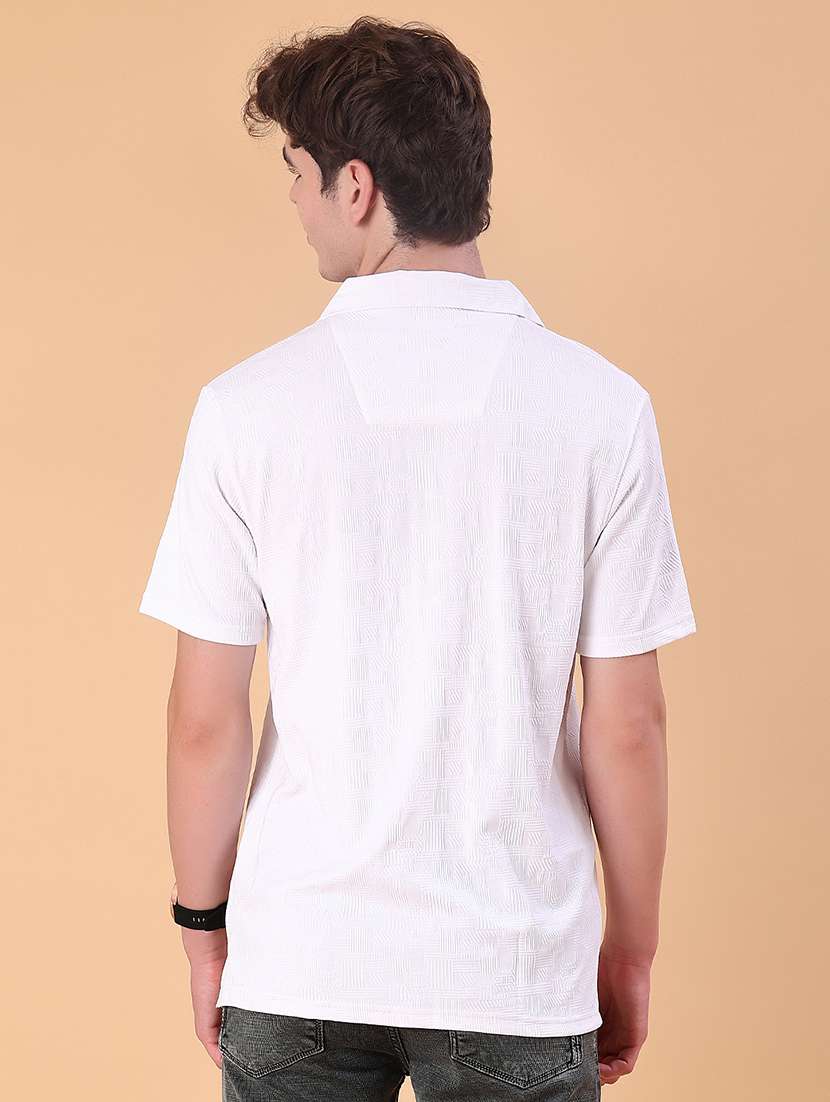 men self design short sleeve regular fit casual shirt - 22057381 -  Standard Image - 3