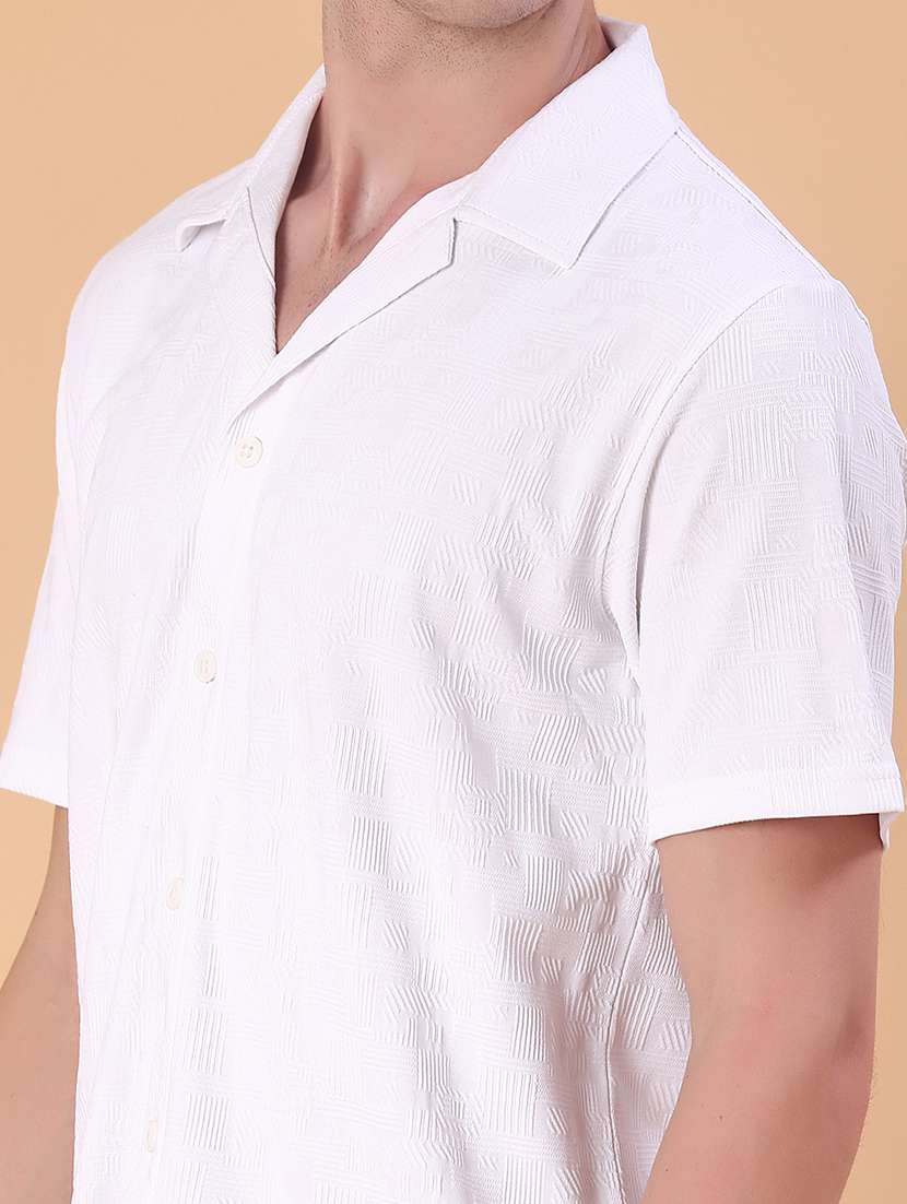 men self design short sleeve regular fit casual shirt - 22057381 -  Standard Image - 5