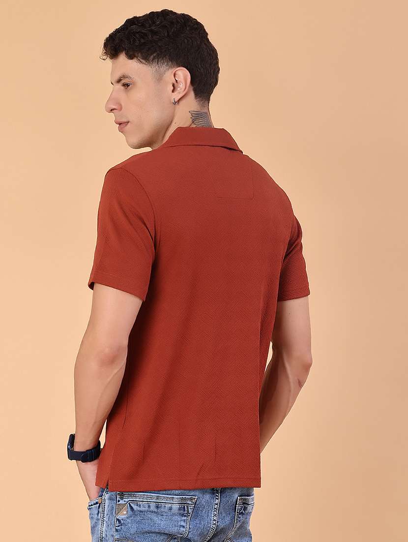 men self design short sleeve regular fit casual shirt - 22057383 -  Standard Image - 3