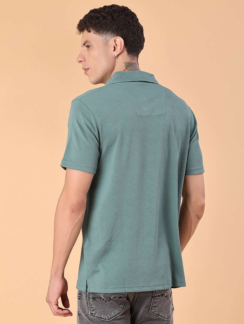 men self design short sleeve regular fit casual shirt - 22057387 -  Standard Image - 3