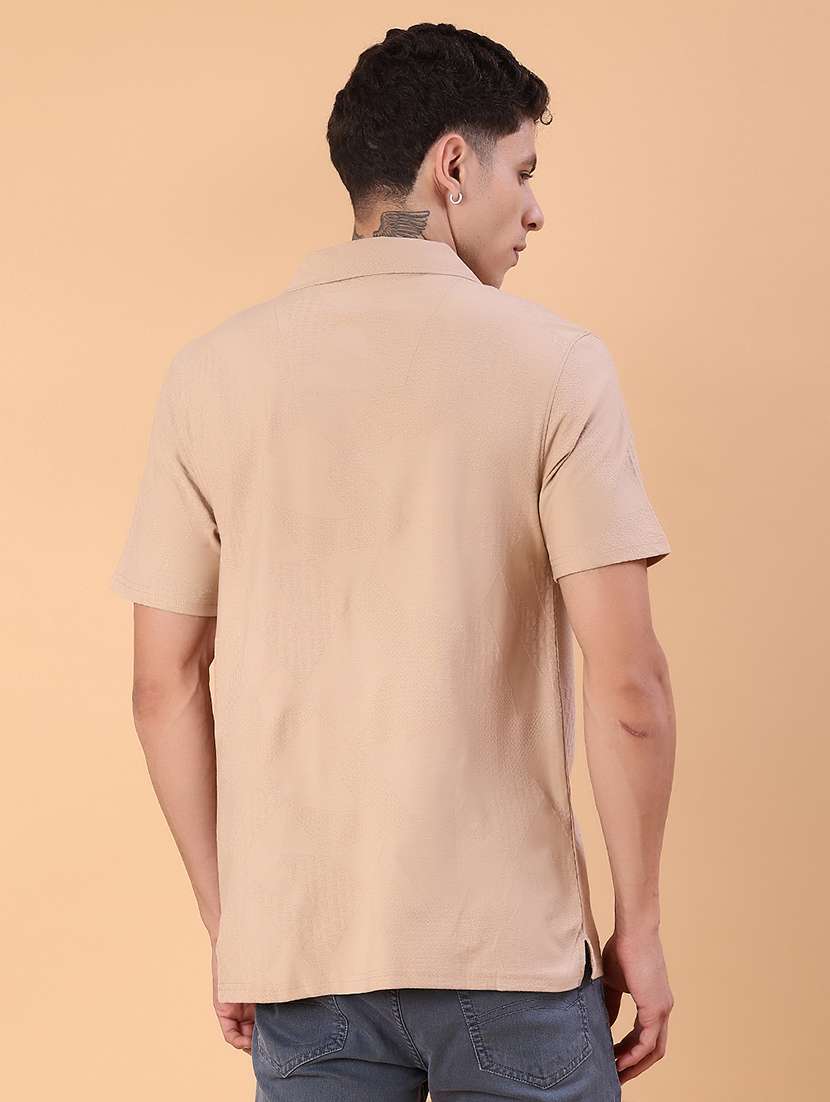 men self design short sleeve regular fit casual shirt - 22057393 -  Standard Image - 3