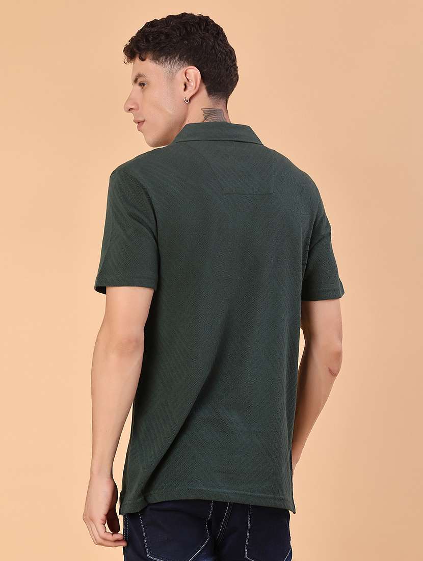 men self design short sleeve regular fit casual shirt - 22057416 -  Standard Image - 3