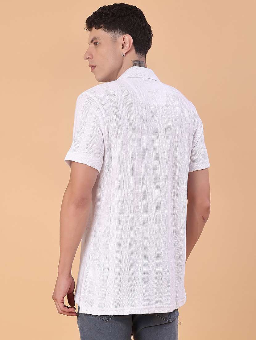 men self design short sleeve regular fit casual shirt - 22057421 -  Standard Image - 3