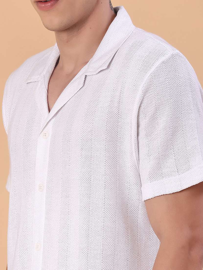 men self design short sleeve regular fit casual shirt - 22057421 -  Standard Image - 5