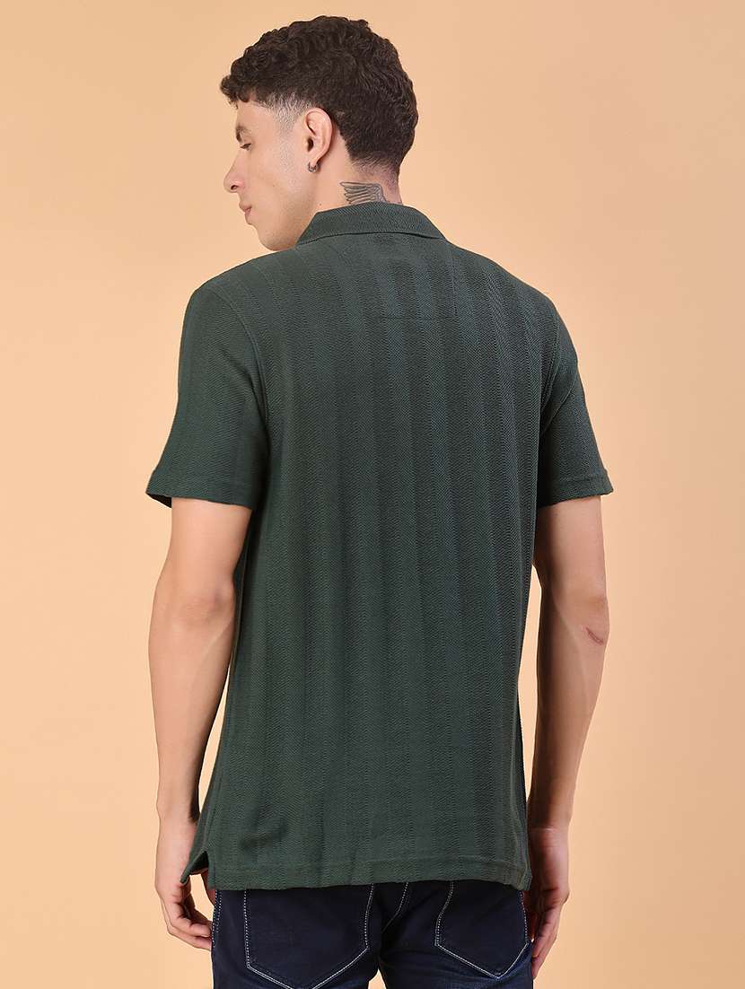 men self design short sleeve regular fit casual shirt - 22057422 -  Standard Image - 3