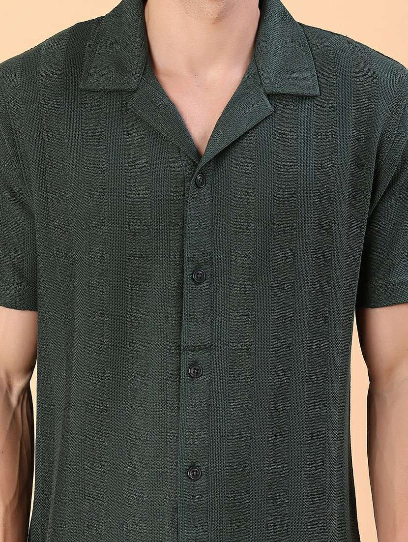 men self design short sleeve regular fit casual shirt - 22057422 -  Standard Image - 5