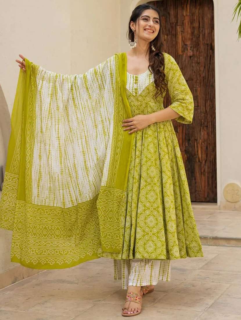 women three quarter sleeve kurta palazzo with dupatta set