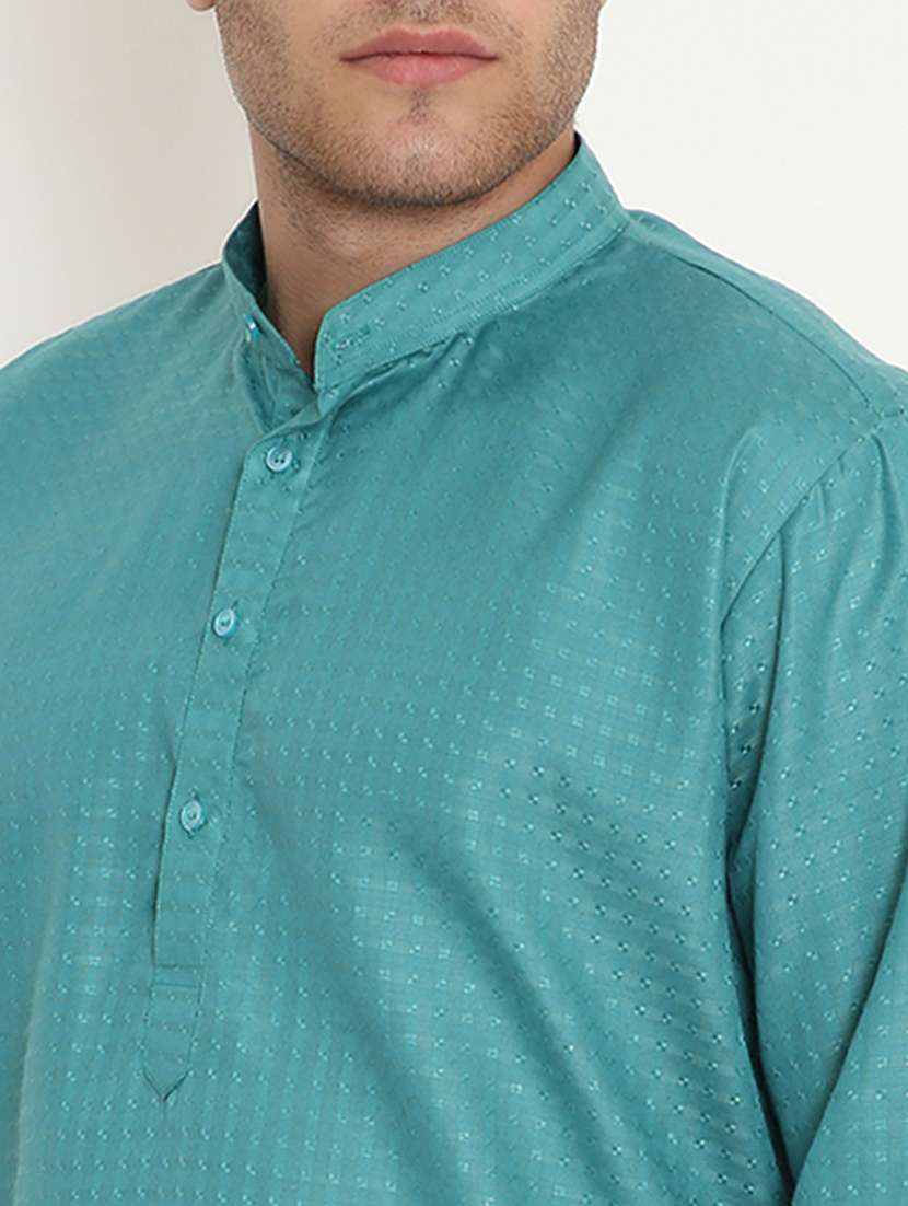 men self designed long sleeve kurta and pyjama set - 22057710 -  Standard Image - 5