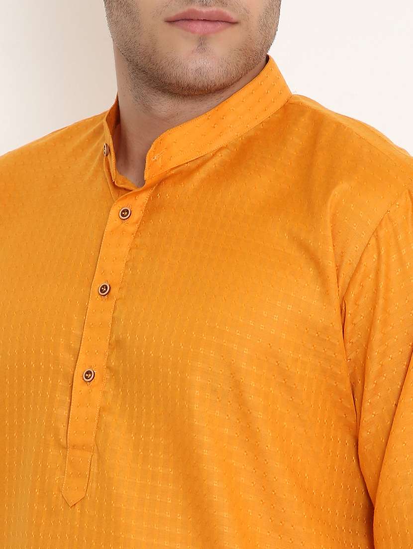 men self designed long sleeve kurta and pyjama set - 22057711 - Standard Image - 5