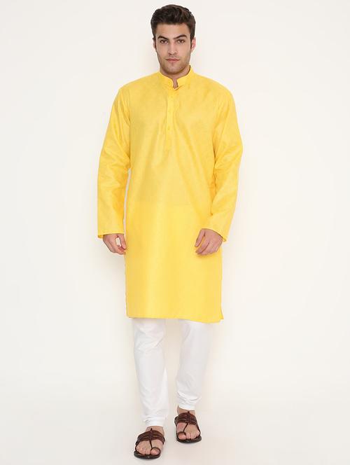 men self designed long sleeve kurta and pyjama set - 22057713 -  Standard Image - 0