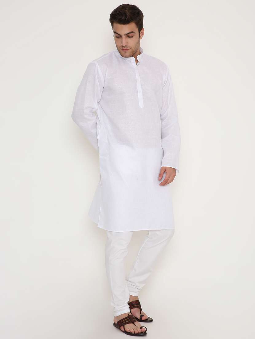 men self designed long sleeve kurta and pyjama set - 22057717 -  Standard Image - 5