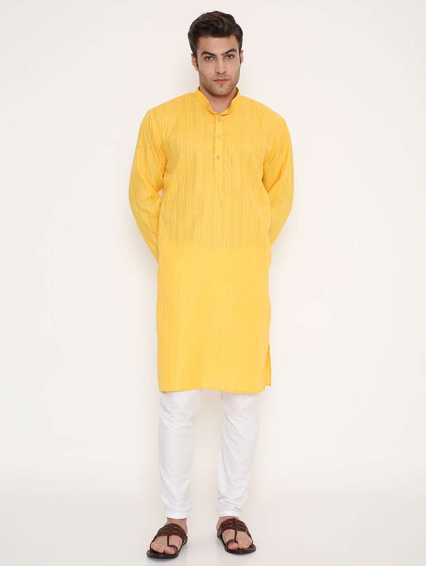 men self designed long sleeve kurta and pyjama set
